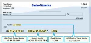 Bank of America Routing Number aba how to find routing transit numbers on check for wire transfer